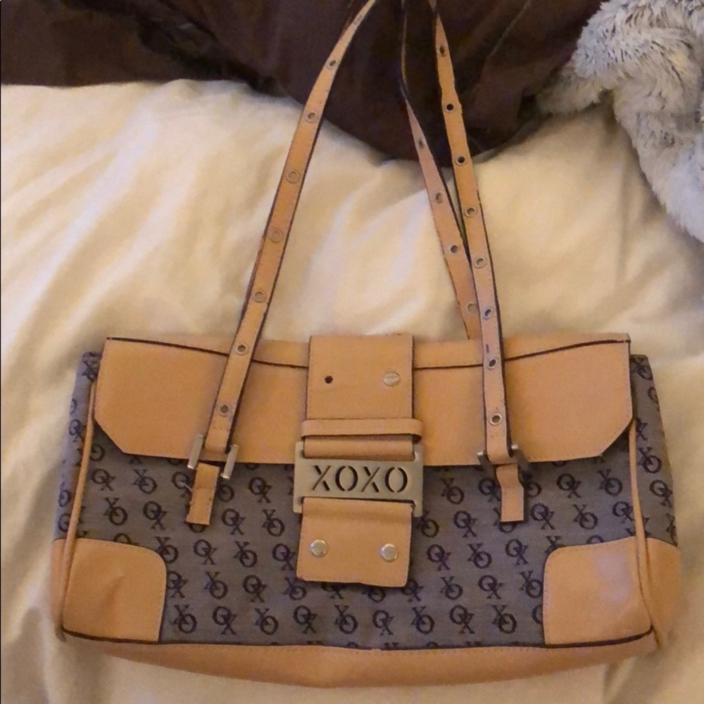 XOXO beige and grey purse (super clean!)